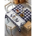 thumbnail image 2 of Farmhouse Purple Plaid Suqare Tablecloth - 60 x 60 Inch, Vintage Country Cock Checkered Waterproof & StainResistant Tablecloth, Washable Oil-proof Table Cover for Dining/Party/Wedding/Camping/Buffet, 2 of 9