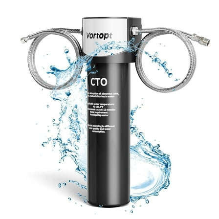 Vortopt Q5-C2 Under-Sink Water Filter System, 19000 Gallons Capacity, 12 to 24 Months Filter Life