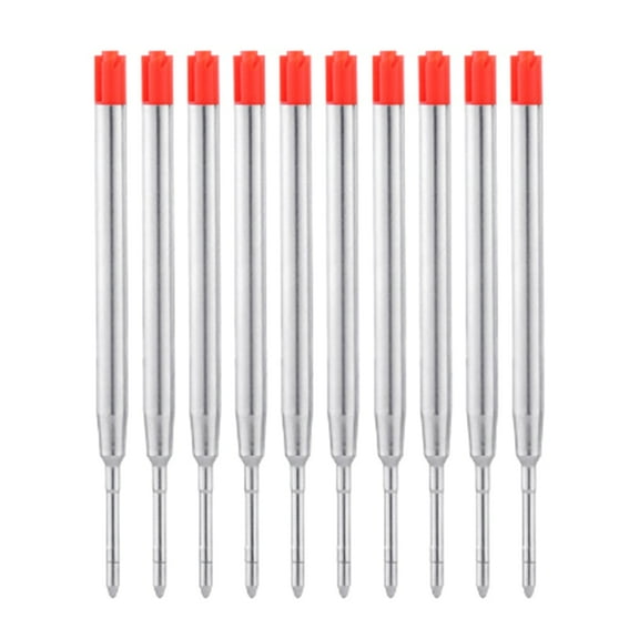 10Pcs Metal Ballpoint Pen Refills, Black Ink Refills, Replaceable Pen Refills, Points Ink Pens Refills for Writing