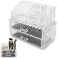 thumbnail image 4 of Cosmetics Storage Box, Two-Tier Fashionable Makeup Storage Box Set Beautiful With Drawer For Jewelry Lipstick Organizer For Jewelry Lipstick Display Holder, 4 of 8