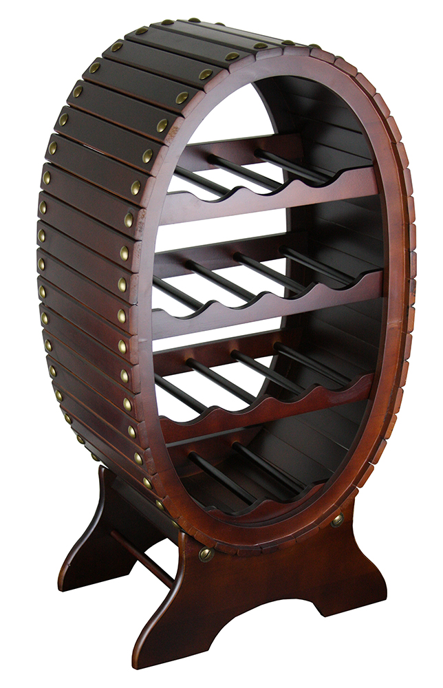 Solid Cherry Wooden Mini Wine Rack Bottle Holder