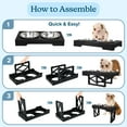 thumbnail image 5 of PETMAKER Elevated Dog Bowls - 3 Height Adjustable Dog Bowl Stand (Black), 5 of 8