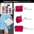 thumbnail image 3 of ili New York Bolsos cruzados de cuero genuino para mujer - Organizador de bolso de hombro con bloqueo RFID premium con correa ajustable, 3 of 5