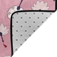 thumbnail image 2 of DouZhe Retro Pink Asian Hand Fans Rugs Doormat, Non-Slip Machine Washable Carpets Floor Door Mat , 36" x 24", 2 of 6