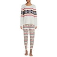 thumbnail image 5 of Secret Treasures Women's and Women's Plus Long Sleeve Shirt and Joggers Pajama Set, 2-Piece, 5 of 5