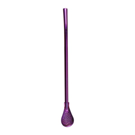 

Dealovy Stainless Steel 304 Detachable Straw Colander Tea Leaking Juice Residue Spoon Milk Tea Coffee Stirring Spoon on Clearance