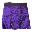 thumbnail image 3 of Nfurl Womens Sequin Skirts Trendy Shiny Dance Club Rave Party Mini Skirt for Women Elegant Concert Evening Cocktail Club Glitter Sparkly Skirts Purple Free Size, 3 of 5
