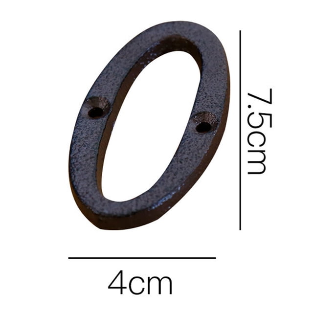 Gkeoshab Hangs Wrought Iron Decorations Creative DIY House Number Casts Iron Metal Numbers Home & Garden