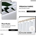 thumbnail image 6 of 72" x 72" Boho Mid Century Leaf Shower Curtain,Arch Sun Design,Minimalistic Leaves Pattern,Waterproof and Luxurious Chocolate Fabric-12 Hooks,Sage Green, 6 of 6