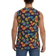 thumbnail image 4 of Fotbe Colorful Pineapples1 Men's Camiseta sin Mangas Estampada para Hombres, Playera Casual para Gimnasio, Entrenamiento, Playa-XX-Large, 4 of 7