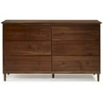 thumbnail image 3 of 6 Drawer Solid Wood Dresser in Walnut, 3 of 4