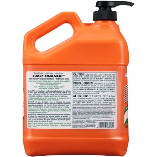 Fast Orange 23218 Smooth Lotion Hand Cleaner with Pump, 1 Gallon, 128 Fl Oz (Pack of 1)