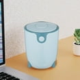thumbnail image 6 of AuroraX 1.5L Desk Small Trash Can with Push-Button Lid Stylish Round Blue Garbage Container Basket Plastic Minimalist Garbage Bin for Dormitory Bedroom Office, 6 of 6