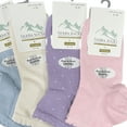 thumbnail image 6 of Sierra Socks Women's Bamboo Low-Cut Quarter Socks, Soft, and Comfortable Everyday Socks, Picot Scalloped Edge Socks, 2/4 Pair Pack, 6 of 13