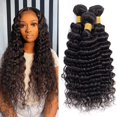 thumbnail image 1 of Hair Bundles MAMART Deep Wave, cabello humano brasileño de 3 x 20 a 24 pulgadas, 1 of 9