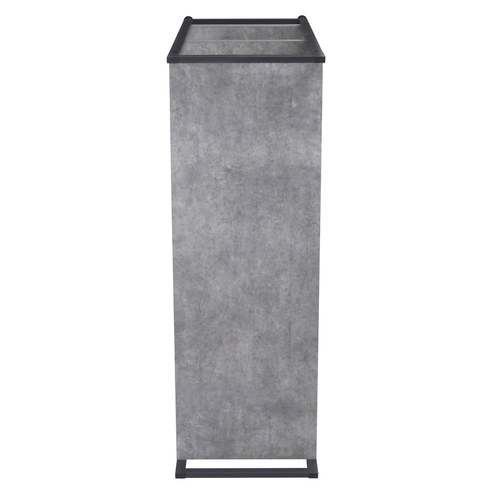 Household Essentials 3-Tier Wide Storage Shelf, Faux Gray Slate
