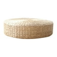 thumbnail image 3 of Round Floor Pillow Eco-Friendly Round Straw Cushion Hand Woven Tatami Floor Mat Yoga Tea Ceremony Meditation Pad 2 Sizes, 3 of 9