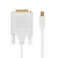 thumbnail image 4 of Mini DisplayPort to DVI Adapter Cable (6FT) - Thunderbolt 2 Compatible Male mDP to DVI Video Converter Connector Cord Wire Plug Supports 1080P Full HD Resolution - White, 4 of 4