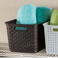 thumbnail image 2 of Sterilite Tall Weave Storage Basket-15"X12.25"X9.375" Espresso, 2 of 5