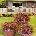 thumbnail image 6 of Artificial Fake Fall Plants Flowers for Outdoor Outside Decoration,12 Bundles Faux Silk Colorful Daisy UV Resistant Look Real No Fade for Front Door Porch Patio Yard Balcony Autumn Decor, 6 of 7