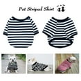thumbnail image 4 of Ropa de verano para perros de 4 piezas, ropa para mascotas, camiseta con cuello redondo a rayas para perros 1419, 4 of 6