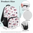 thumbnail image 7 of KEIAHUAN Pink Bow Girls School Backpack, Large Capacity 17 Inch American Flag Student Bag with Breathable Mesh Straps Fits 14 Inch Laptop, Built-in Zipper Bookbag for Boys Kids Elementary Daily Use, 7 of 7