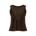 thumbnail image 4 of Womens Summer Tank Tops Pleated Crew Neck Cute Shirt Casual Sleeveless Loose Outfits 2025 Trendy Beach Vacation, 4 of 7