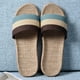 thumbnail image 1 of Pantuflas de lino para el hogar, pantuflas de interior para parejas, piso de madera, algodón y lino, sandalias de verano de suela gruesa antideslizantes para hombres y mujeres, 1 of 6