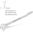 thumbnail image 4 of Stainless Steel 3 Tines Plants Pot - 24CM Stainless Steel 3 Tines Plants Pot Rake Soil Farming Tools, 4 of 5