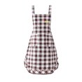 thumbnail image 1 of Delantal de moda de poliéster para mujer, mono de cocina con doble bolsillo y cintura para cocinar, ropa de trabajo, lindo estilo occidental, 1 of 5