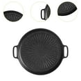 thumbnail image 6 of TISHITA Korean BBQ Pan Barbecue Grill Portable Teppanyaki Pan Outdoor Grilling Pan Non Stick for Indoor Outdoor Kitchen Camping Meats 32CM, 6 of 8