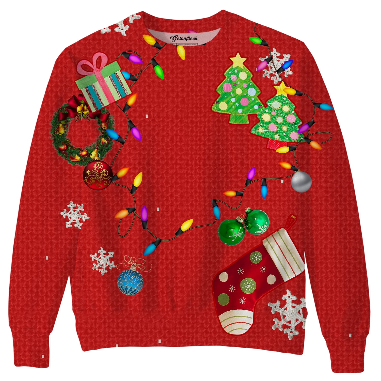 Getonfleek - Classic Ugly Christmas Sweater - Long Sleeve Graphic