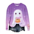 thumbnail image 5 of DOSUKRAI Women's Halloween Sweatshirts Graphic Sweatshirts Long Sleeve Crew Neck Pullover Fall Lightweight Sweater Tops 2025 Multicolor,XL, 5 of 6