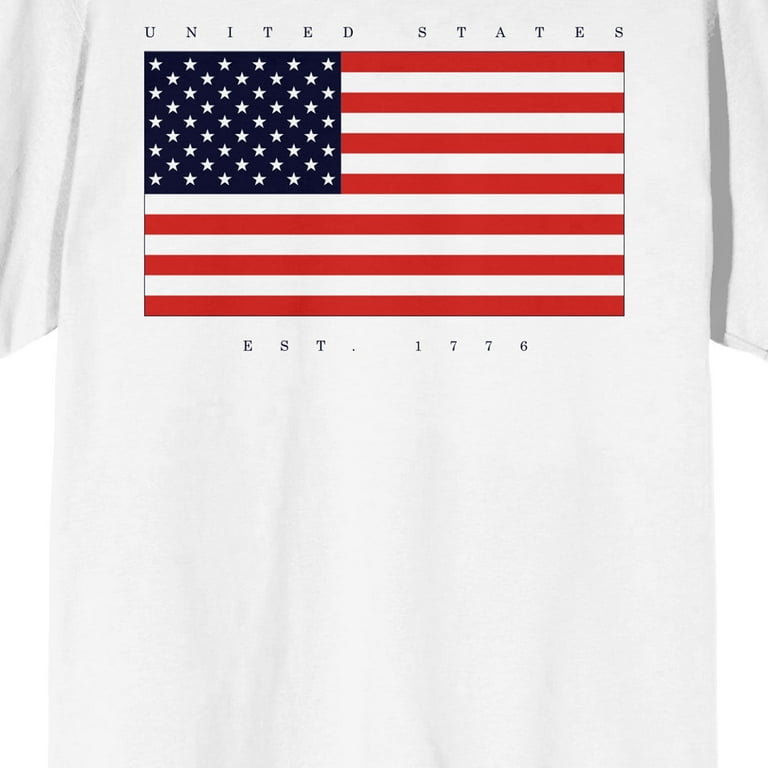 Americana United States Est 1776 Men's White T-Shirt - 4XLB
