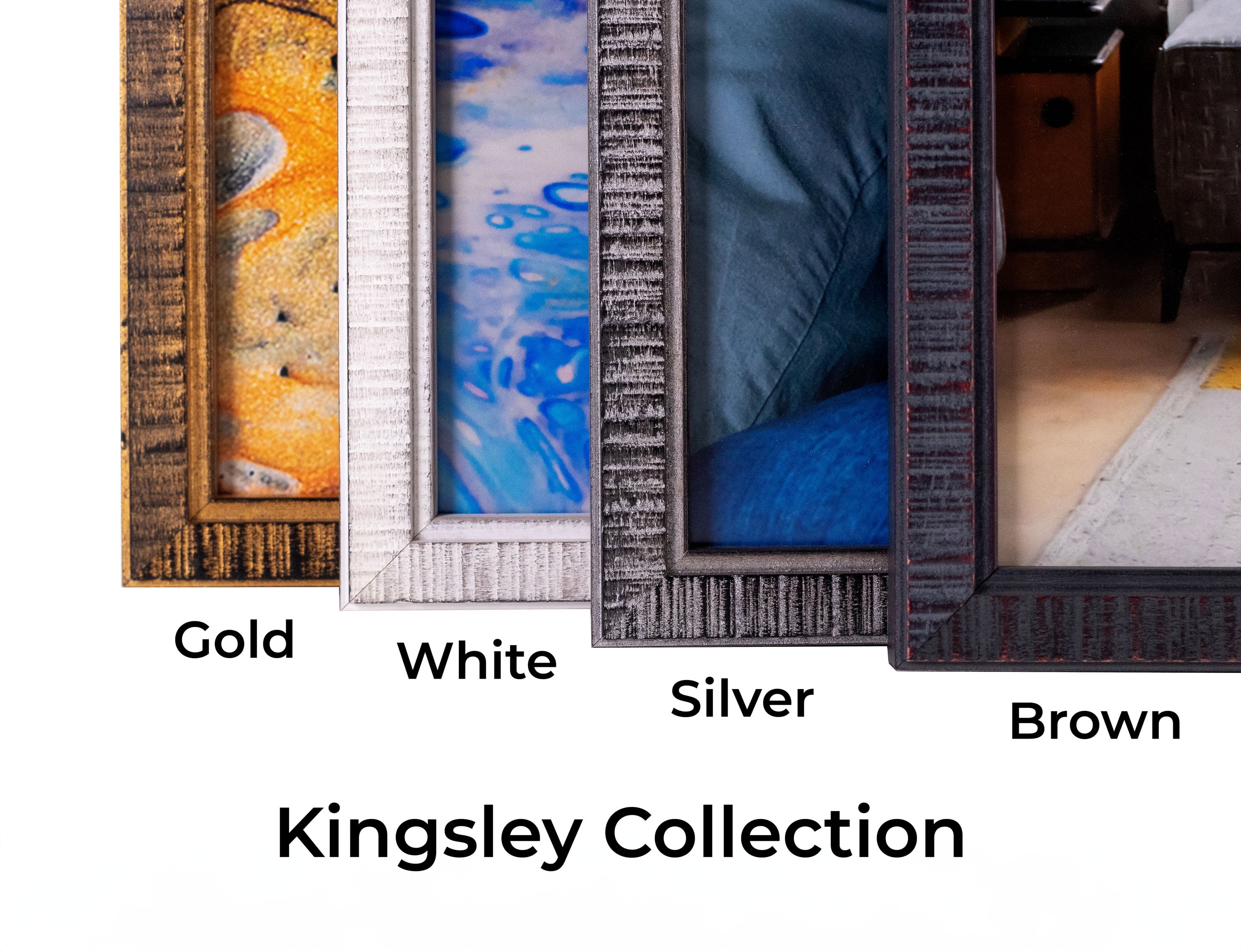 18x24 Frame Silver Grey Distressed Solid Wood Picture Frame | 0.75 Inch Moulding Width | Interior