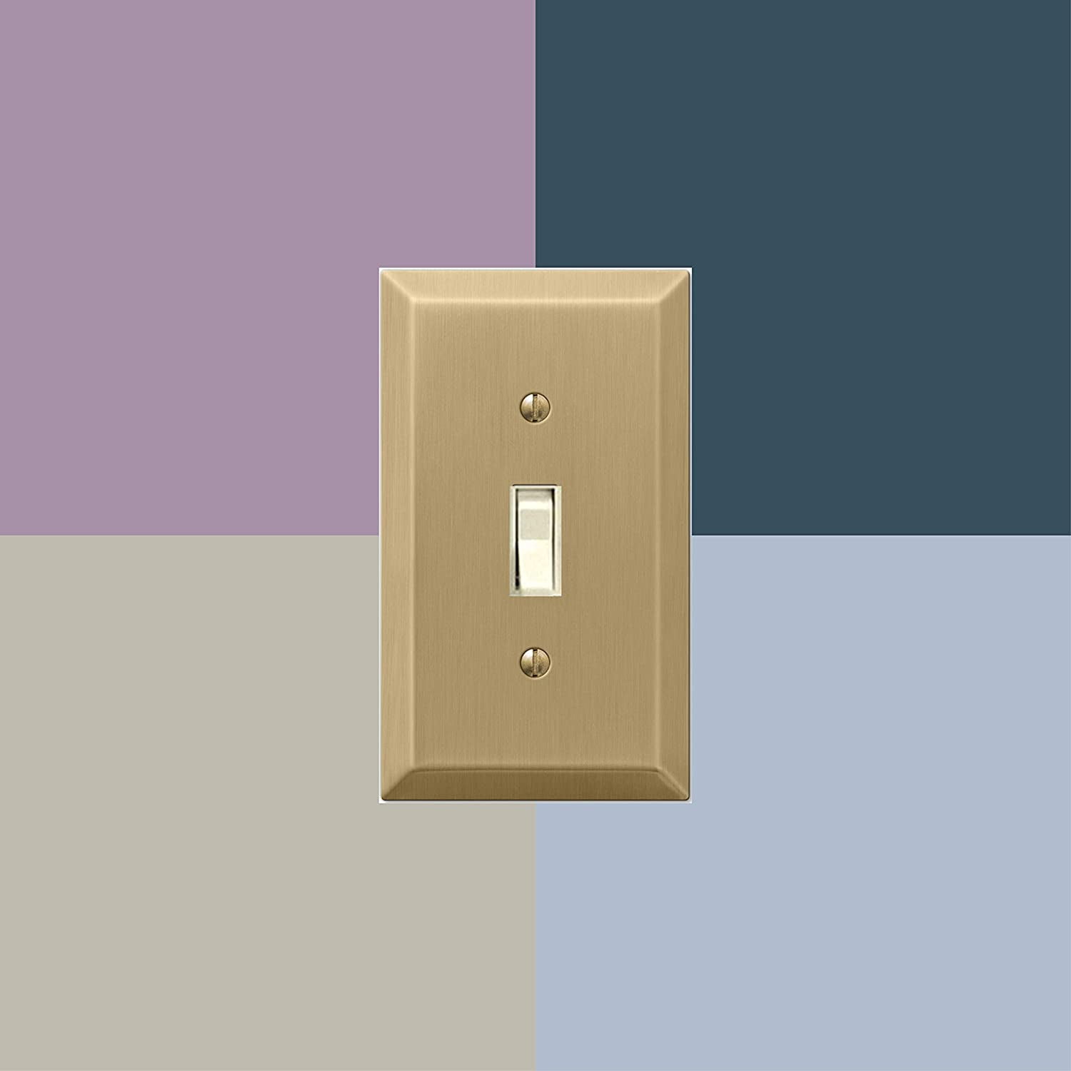 Amerelle 163DBZ Moderne Wallplate 1 Duplex Steel Brushed Bronze 1-Pack