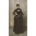 thumbnail image 3 of John Singer Sargent 9x14 Black Modern Framed Museum Art Print Titled - Lady with the Rose (Charlotte Louise Burckhardt) (1882), 3 of 5