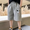 thumbnail image 2 of Edvintorg Boys Athletic Shorts Summer Fashion Printed Elastic Waist Casual Sports Cotton Short with Pocket Teenage Boys Clothing 8-15 Years, 2 of 3