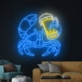thumbnail image 4 of Handmadetneonsign Crab Beer Neon Sign, Crab Beer Wall Art Decor, Crab Wall Decor, Beer Led Light, 4 of 5