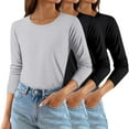 thumbnail image 1 of ManxiVoo Chemise Thermique Ajustée pour Femmes, Chaleur Hivernale, Couche de Base, Ensemble 3 Pcs, Col Roulé Confortable, Taille Alternative L, Or Rose, 1 of 3