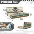 thumbnail image 7 of FOR U DESIGNS Wolf Amercian Tribal Pattern 2 Pcs RV Dinette Cushion Covers Anti-Slip Camper Cushion Slipcover Stretch 2 Seat Sofa Chair Cover 1 Backrest Covers and 1 Bench Covers, 7 of 7