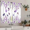 thumbnail image 5 of Kitchen Rules Curtains 27.5W X 39L Inch 2 Panels Rod Pocket Rustic Farmhouse Funny Vintage Modern Small Short Cafe Curtains Wood Inspirational Window Drapes Treatment Bathroom Home Decor, 5 of 6