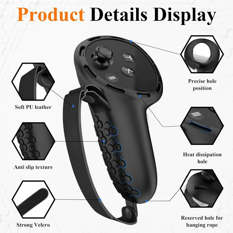  Quest3 コントローラー プロテクションキット Silicone Grip Cover for Oculus Quest 3, Protector Cover with