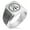Silver, variant on Stainless Steel Celtic Awen Arwen Three Rays Needle Stripe Pattern Biker Style Polished Ring