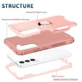 thumbnail image 2 of SaniMore for Samsung Galaxy S23 Multi-Functional Case, 3-Layer Protection Magnetic Cover Support Car Mount & 360° Rotatable Ring Kickstand Full Body Shockproof Protective Shell, Rosegold, 2 of 7