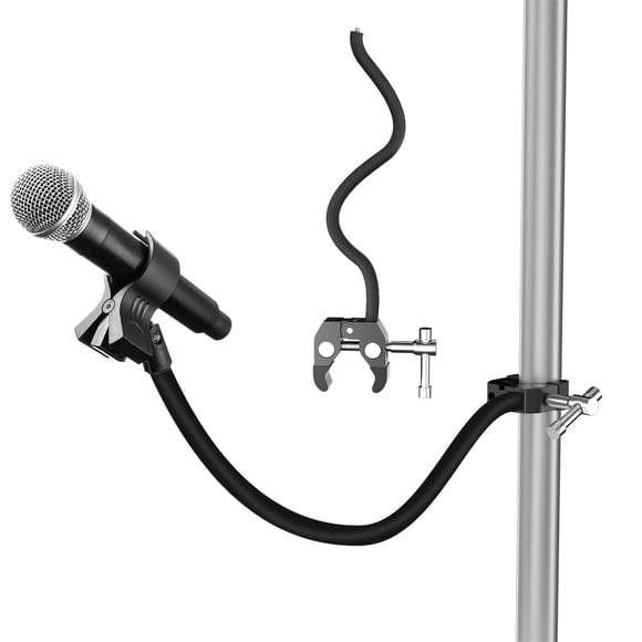 Soporte de micrófono con cuello de cisne Mippko, brazo flexible y ajustable