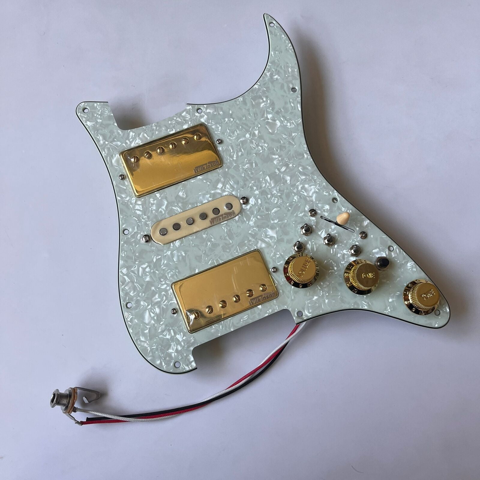HSH Prewired Guitar Strat Pickguard Set  Alnico 5 Humbucker Pickups Coil Splitting Switch Multi Switch Harnesses ,For Fender ST Electric Guitar Replacement parts