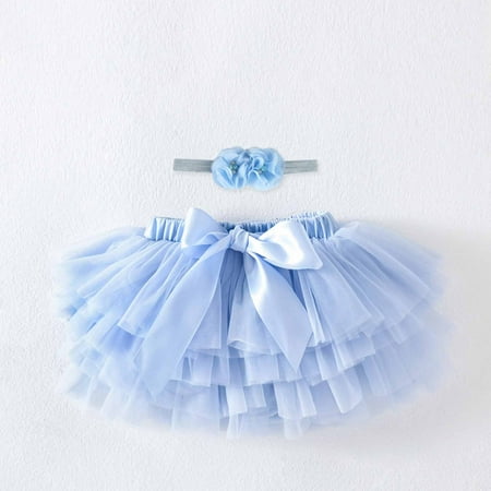 

ATOGUTA Girls Clothes Skirt Set Tutu Skirt Dance Dress Ruffle Tiered Tulle Tutu Skirts with Hairband Size 0-3T