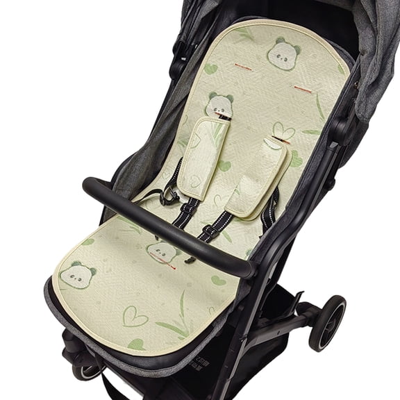 OIUR Universal Stroller Mat Breathable Baby Stroller Cover Harness Protectors Cartoon Pattern Cooling Mat for Strollers Summer Use