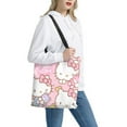thumbnail image 3 of Hello X Kitty Canvas cute handbag, reusable grocery shopping bag, daily necessities., 3 of 5